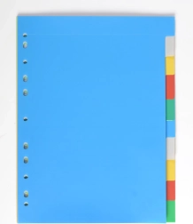 Rozdeľovač A4 z polypropylénu, 10 farieb