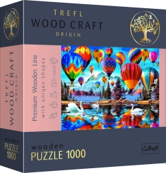 Drevené puzzle TREFL Wood Craft Origin – Farebné balóny 1000 dielikov
