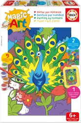 Educa maľovanie podľa čísiel – páv a papagáj