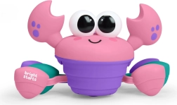 Bright Starts hudobný a multisenzorický lezúci krab Rockin' Crawling Crab ružový