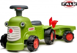 Odrážadlo traktor CLAAS svetlozelené s valníkom