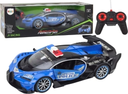 RC policajné auto v mierke 1:12, modré
