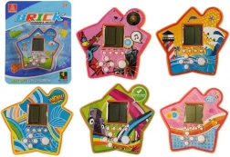Vrecková elektronická hra tetris v tvare hviezdy – oranžová