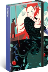 Linajkový zápisník s autorským dizajnom Kateřiny Bažantovej 11 × 16 cm