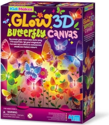 KidzMaker svietiace 3D motýlie plátno