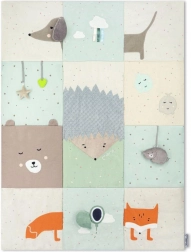 hracia deka MoMi VOLPI patchwork 120 × 160 cm