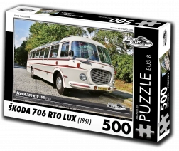 Puzzle Retro-autá Škoda 706 RTO LUX – autobus, 500 dielikov