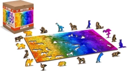 Drevené puzzle Vtáčí raj 2v1