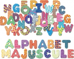 Drevené magnetky Vilac veľká abeceda