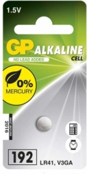 Alkalické gombíkové batérie GP LR41 10ks