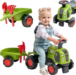 odrážadlo FALK CLAAS Arion s prívesným vozíkom a sadou do piesku