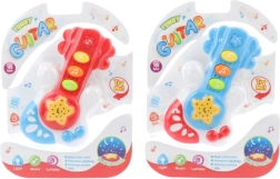 Detská svetelná a zvuková gitara na batérie