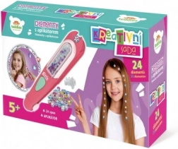 Trblietavé diamanty do vlasov s aplikátorom a sponkami