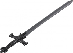 Plastový vojenský meč so zdobenou rukoväťou a zvukmi 80 cm