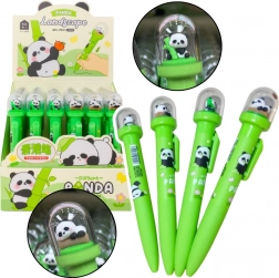 Gélové pero s Pandou v kupole, modrý atrament 0,5 mm