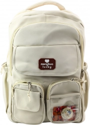 Mestský školský batoh s kapybarou béžový