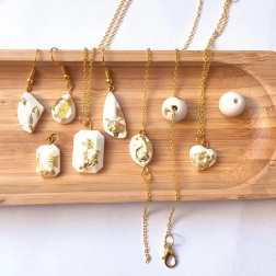 Sycomore kreatívna sada na šperky z cementu a zlatej fólie