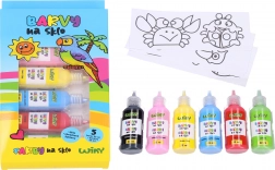 Farby na sklo s kontúrou a šablónami 5+1