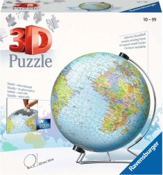Ravensburger 3D puzzle Zem – detský glóbus 180 dielikov