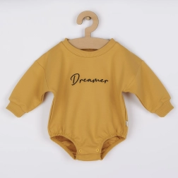 Dojčenské teplákové body baggy Koala Dreamer horčicové