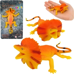 Realistická naťahovacia gumová figúrka jašterice golierovej 19 cm