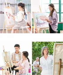 Maľovanie podľa čísiel s rámom 30 × 40 cm – motýle