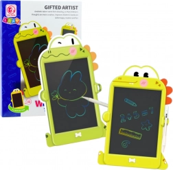 Tabuľa na kreslenie a písanie LCD s dinosauríkom zelená