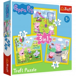 Puzzle 3v1 – PRASIATKO PEPINA – Veselý deň Peppy