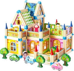 2Kids Toys drevená stavebnica farebný zámok