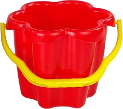 Plastové vedierko Kvietok do piesku – Červené