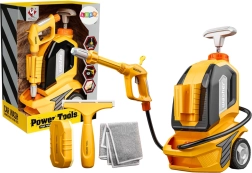 detská tlaková umývačka s vodnou funkciou so stierkou, špongiou a utierkou