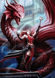 Puzzle TREFL Premium Plus Fantasy: Šarlátový mág 1000 dielikov