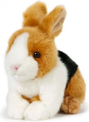 plyšový zajačik hnedo-čierno-biely 15 × 17 cm