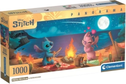 Panoramatické puzzle Lilo & Stitch – nočný táborák 1000 dielikov