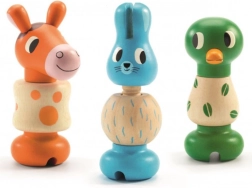 Drevené skrutkovacie zvieratká Djeco
