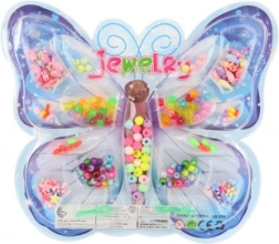 Sada farebných plastových korálikov na navliekanie