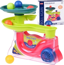 Farebný guličkový tobogan s hudbou pre deti