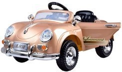 Štýlové retro elektrické autíčko s 2 motormi 12 V a diaľkovým ovládaním – Lakované