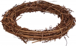 Dekoračný veniec z ratanu s priemerom 20 cm
