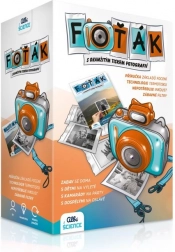 Modrý fotoaparát s termotlačou