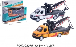 kovový model odťahového auta s naťahovacím pohonom