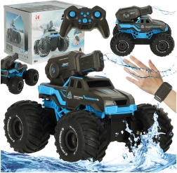 Vodoodolné RC obojživelné auto s vodným delom a ovládaním gestami