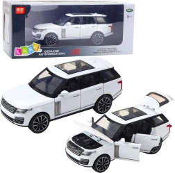 kovový model LAND ROVER Range Rover 1:32 biely so svetlami a zvukmi