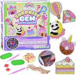 Kreatívny adventný kalendár s diamantovým maľovaním – prívesky