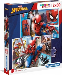 CLEMENTONI Puzzle Spiderman: Do akcie 2x60 dielikov
