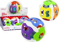 Senzorická loptička pre dojčatá, gumová, so svetlami a zvukmi, farebná