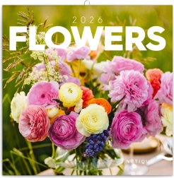 Poznámkový kalendár Kvety 2026