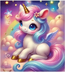 Drevené puzzle Kúzelné sny o jednorožcoch WOODEN CITY, 20 dielikov