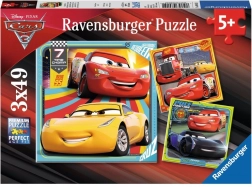 Ravensburger puzzle Autá 3 na pretekoch 3×49 dielikov