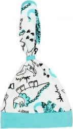 Dojčenská bavlnená čiapočka–šatka Nicol Dinosaur